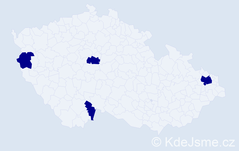 Jméno: 'Quang Canh', počet výskytů 4 v celé ČR