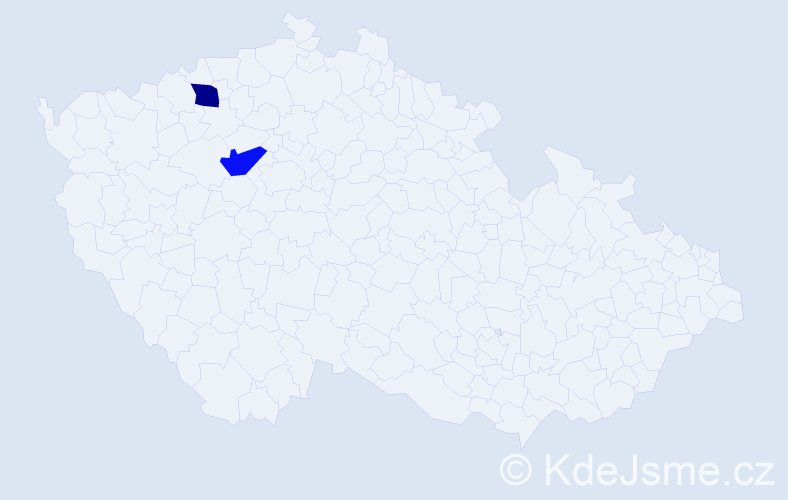 Jméno: 'Kuna', počet výskytů 2 v celé ČR