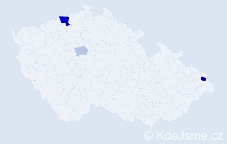 Jméno: 'Quyet Chien', počet výskytů 3 v celé ČR