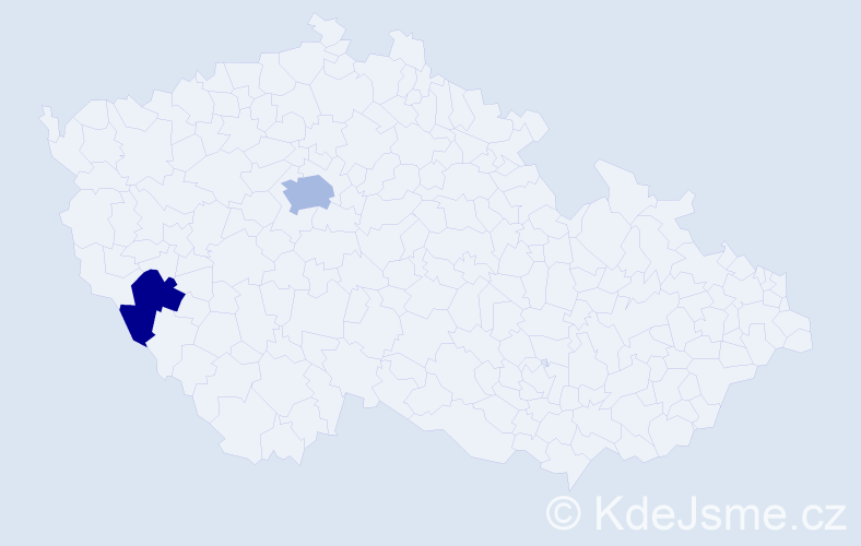 Jméno: 'Wenbin', počet výskytů 3 v celé ČR