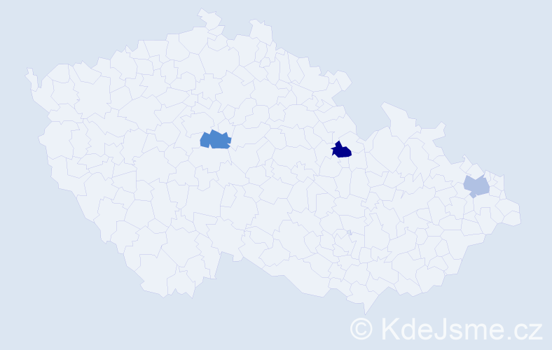 Jméno: 'Natálie Nikola', počet výskytů 3 v celé ČR