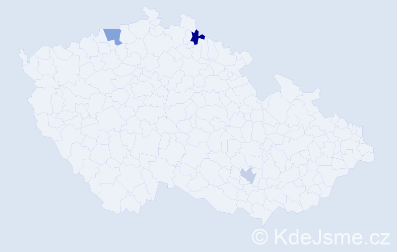 Jméno: 'Ljubov Vladimirovna', počet výskytů 3 v celé ČR