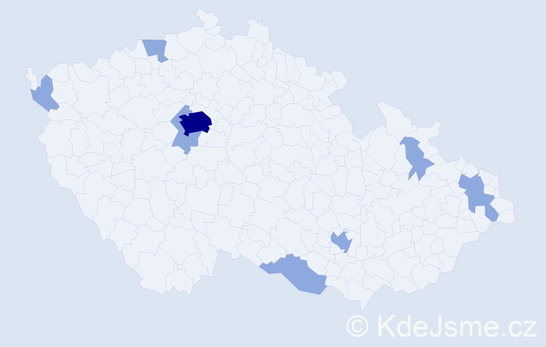 Jméno: 'Maximus', počet výskytů 13 v celé ČR