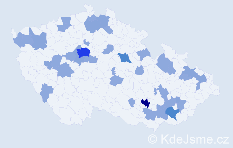 Jméno: 'Mercedes', počet výskytů 68 v celé ČR
