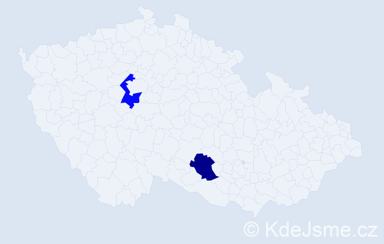 Jméno: 'Alka', počet výskytů 2 v celé ČR