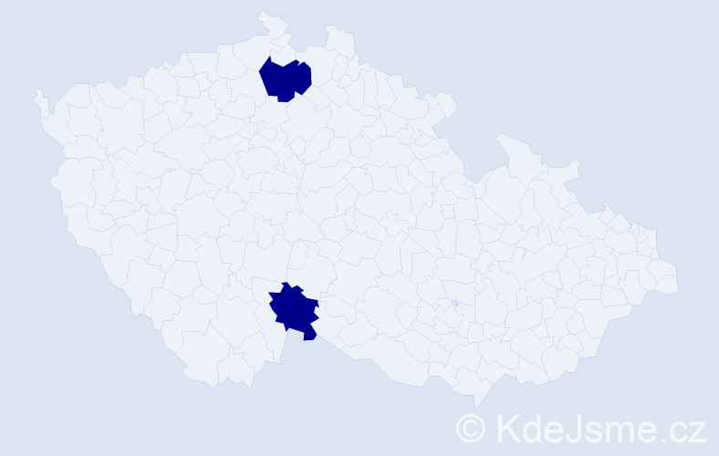 Jméno: 'Eduška', počet výskytů 2 v celé ČR