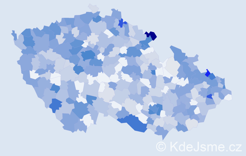 Jméno: 'Judita', počet výskytů 1052 v celé ČR