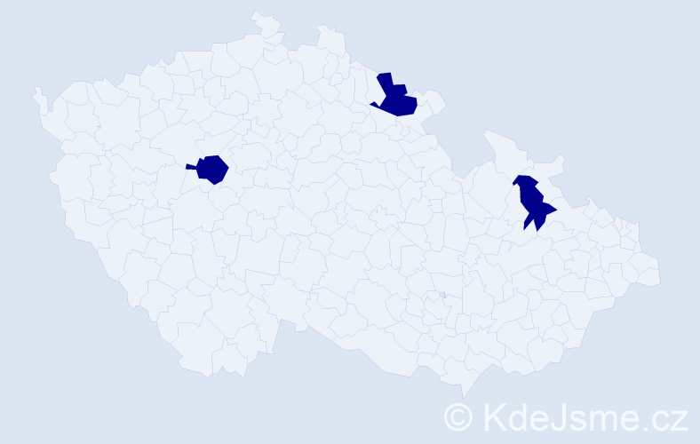 Jméno: 'Apostolia', počet výskytů 3 v celé ČR