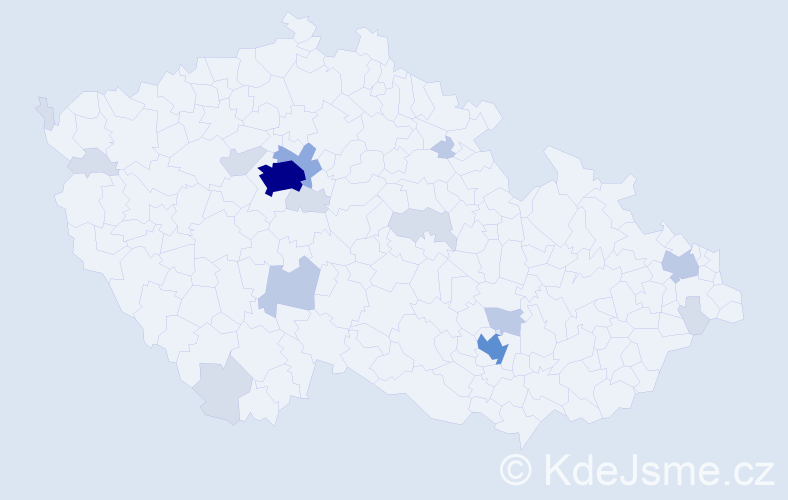 Jméno: 'Farid', počet výskytů 45 v celé ČR