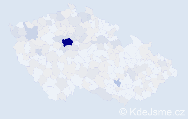 Jméno: 'Marija', počet výskytů 400 v celé ČR