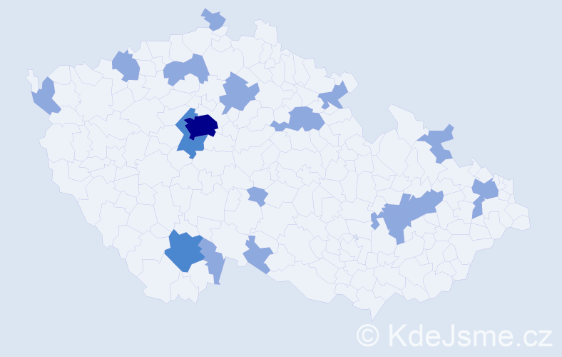 Jméno: 'Thanh', počet výskytů 25 v celé ČR