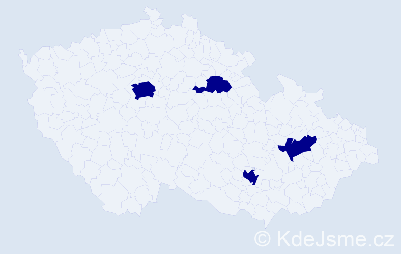 Jméno: 'Eriko', počet výskytů 4 v celé ČR