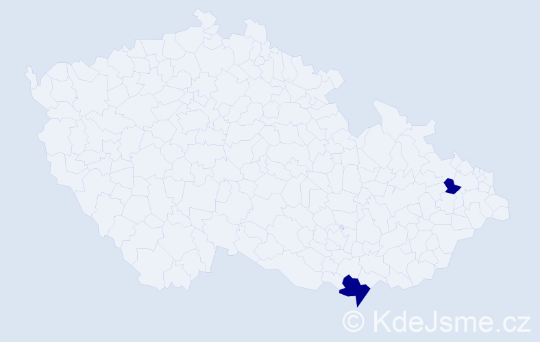 Jméno: 'Lucie René', počet výskytů 2 v celé ČR