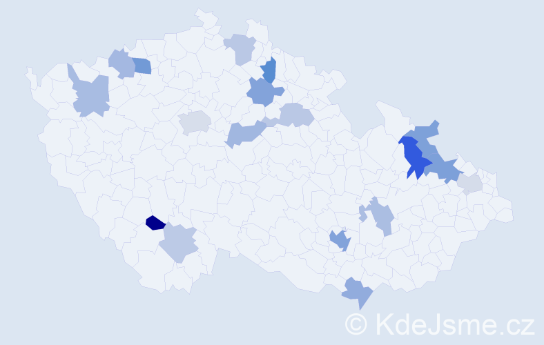 Jméno: 'Ornela', počet výskytů 27 v celé ČR