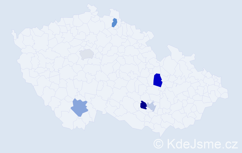 Jméno: 'Liridon', počet výskytů 6 v celé ČR