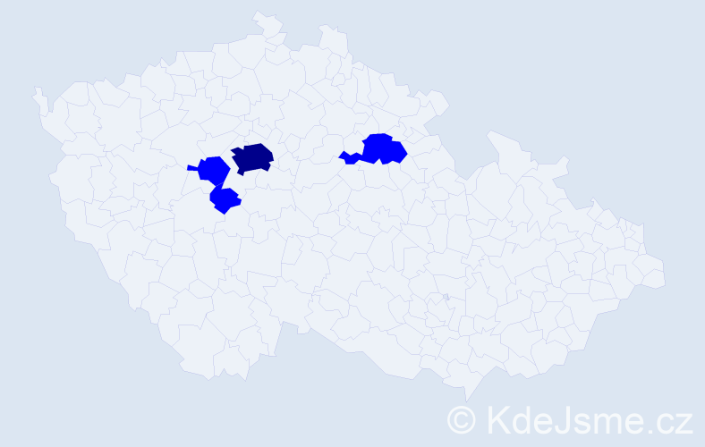 Jméno: 'Sebastian Alexander', počet výskytů 5 v celé ČR