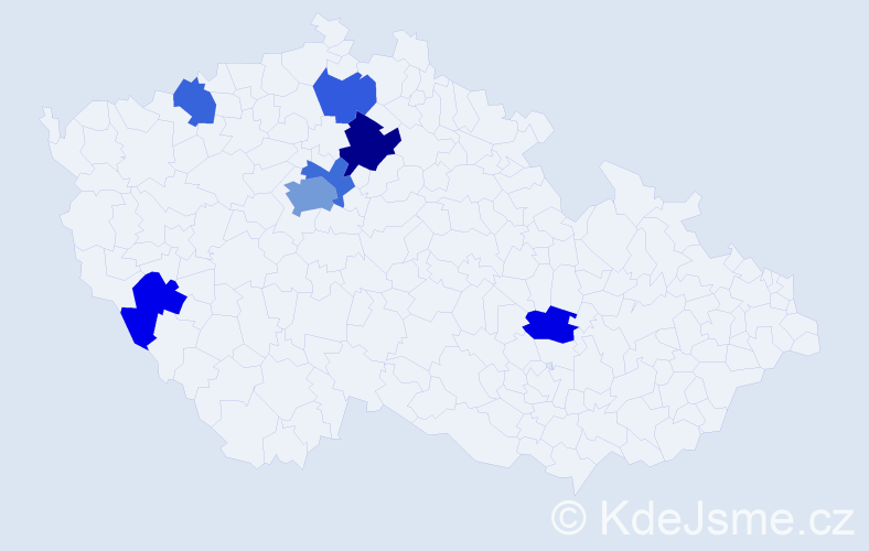 Jméno: 'Ksenija', počet výskytů 12 v celé ČR