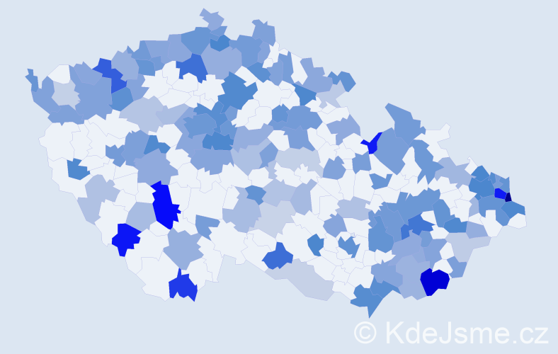 Jméno: 'Danka', počet výskytů 309 v celé ČR