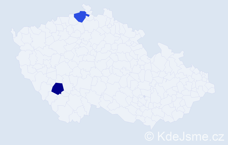 Jméno: 'Eduard Josef', počet výskytů 2 v celé ČR