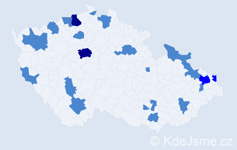 Jméno: 'August', počet výskytů 30 v celé ČR