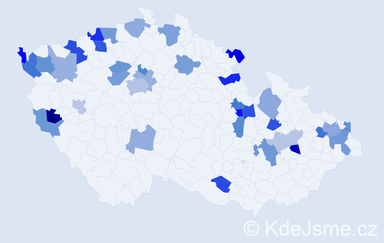 Jméno: 'Kveta', počet výskytů 57 v celé ČR