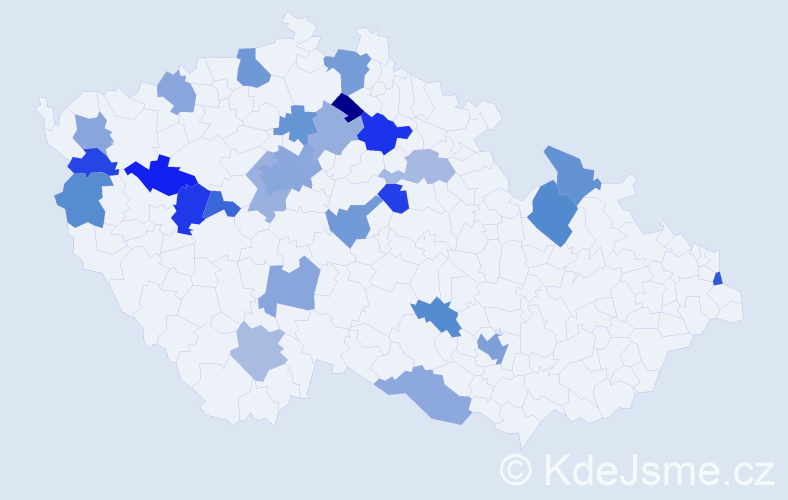 Jméno: 'Mihai', počet výskytů 43 v celé ČR