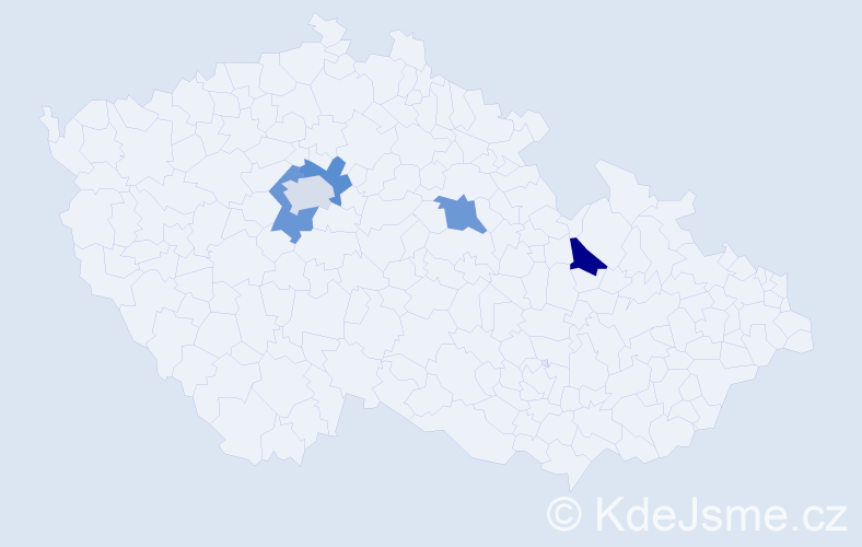 Jméno: 'Tobiáš Pavel', počet výskytů 5 v celé ČR