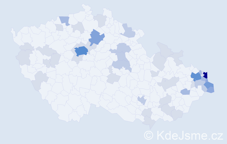 Jméno: 'Józef', počet výskytů 105 v celé ČR