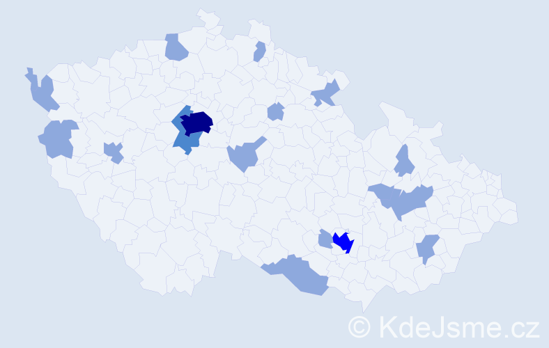 Jméno: 'Nevenka', počet výskytů 30 v celé ČR