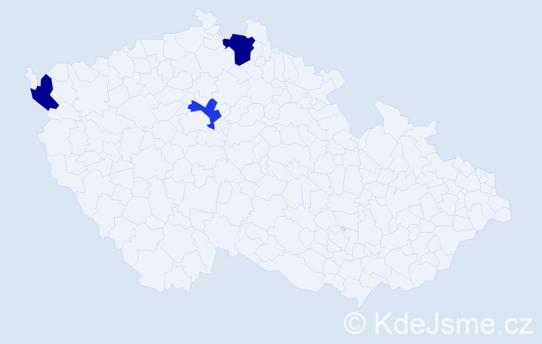 Jméno: 'Daniel Christian', počet výskytů 4 v celé ČR