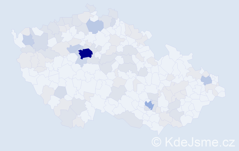 Jméno: 'Fedor', počet výskytů 195 v celé ČR