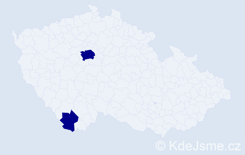 Jméno: 'Dagmar Alexandra', počet výskytů 2 v celé ČR