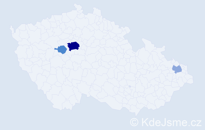 Jméno: 'Asia', počet výskytů 8 v celé ČR