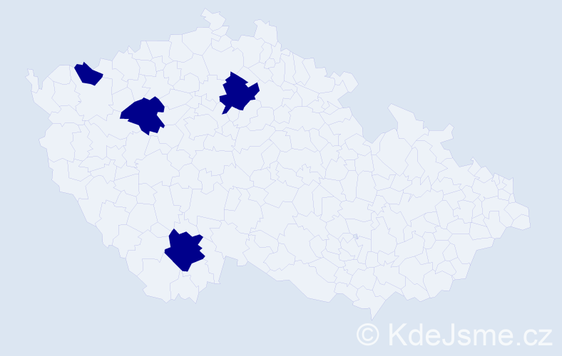 Jméno: 'Manh Kien', počet výskytů 4 v celé ČR