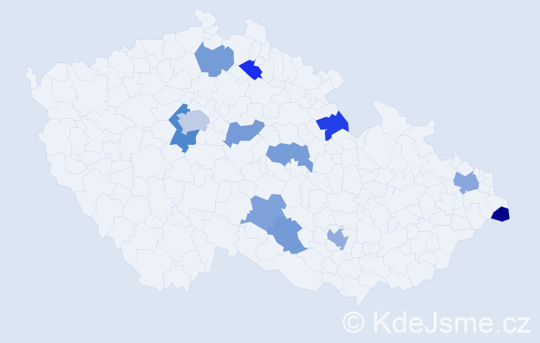 Jméno: 'Grace', počet výskytů 17 v celé ČR