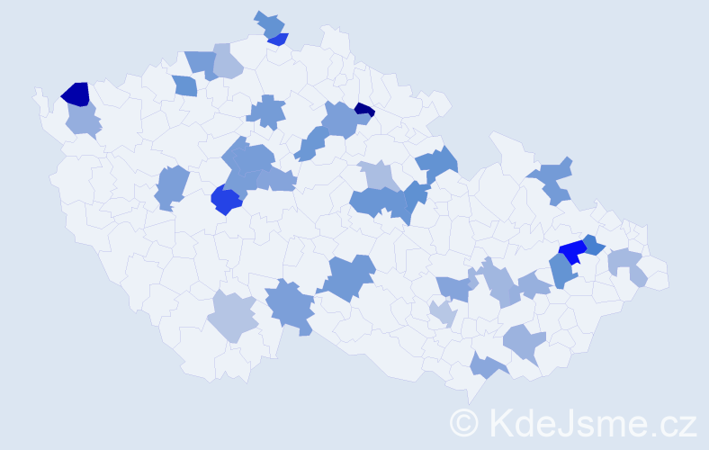 Jméno: 'Sean', počet výskytů 54 v celé ČR