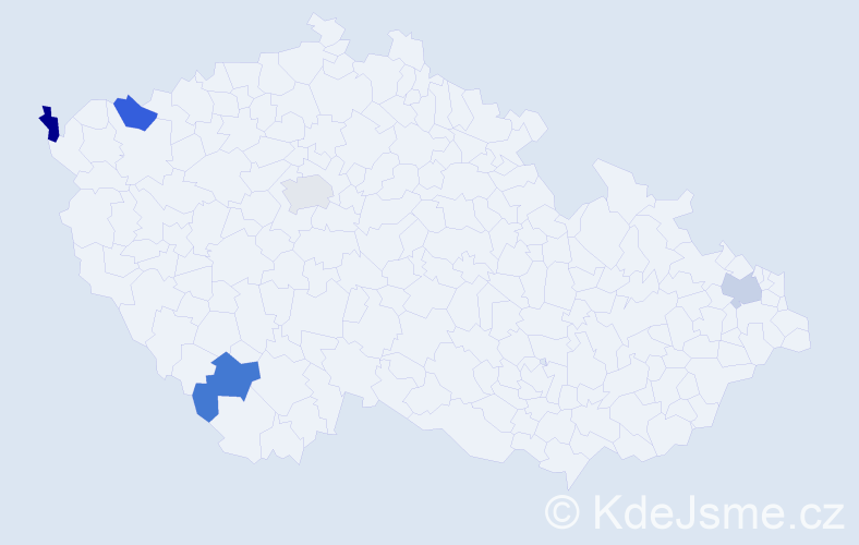 Jméno: 'Hoang Ha', počet výskytů 5 v celé ČR