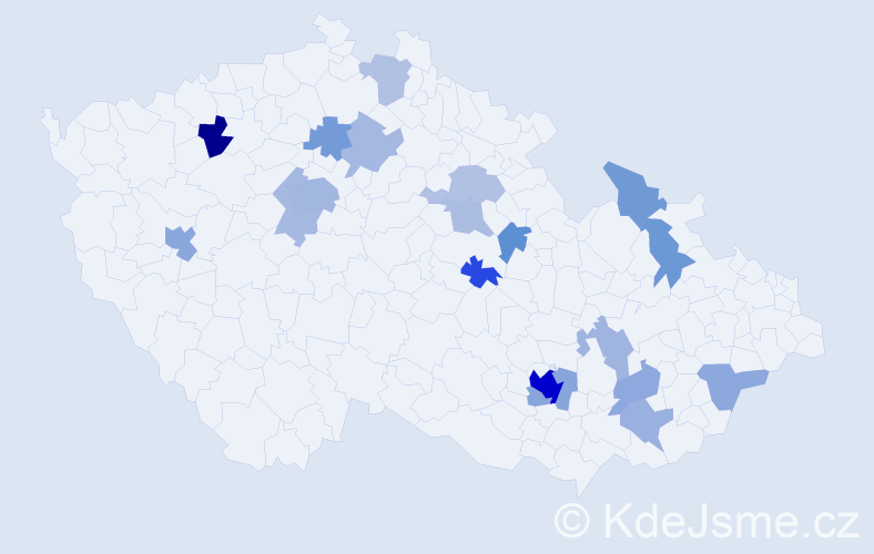 Jméno: 'Katherine', počet výskytů 42 v celé ČR