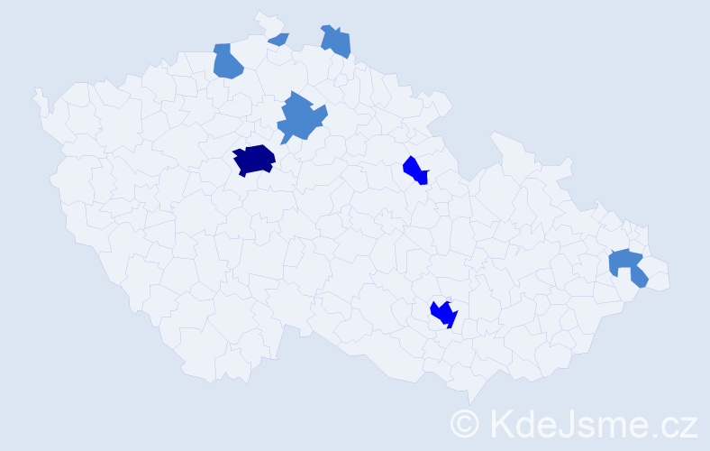 Jméno: 'Hasmik', počet výskytů 12 v celé ČR