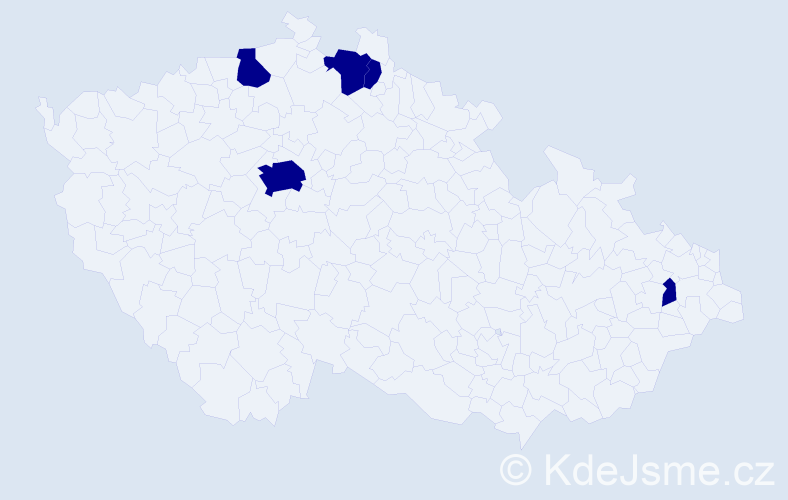 Jméno: 'Jeník', počet výskytů 5 v celé ČR