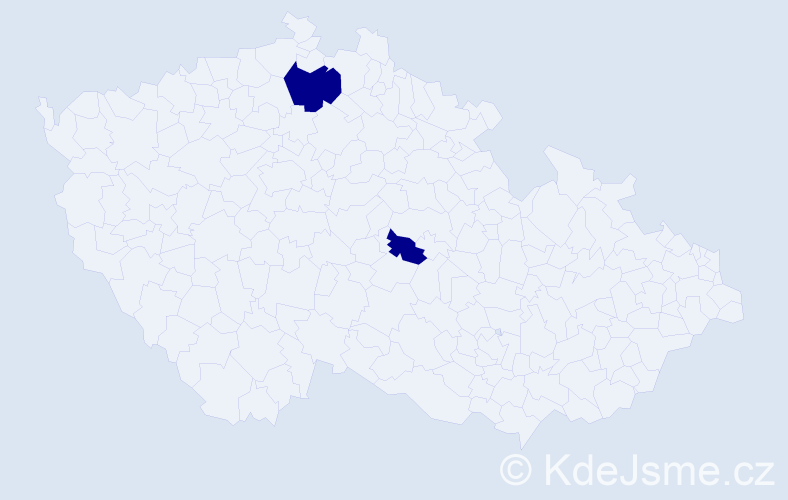 Jméno: 'Xuan Bay', počet výskytů 2 v celé ČR
