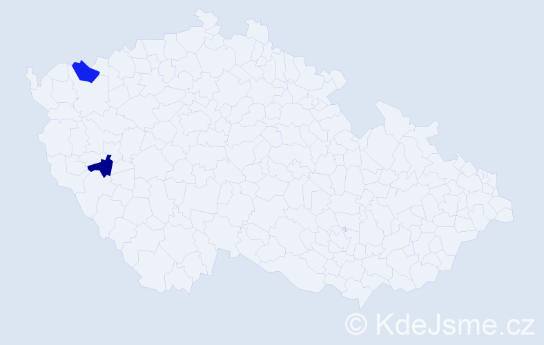 Jméno: 'Arnim', počet výskytů 2 v celé ČR
