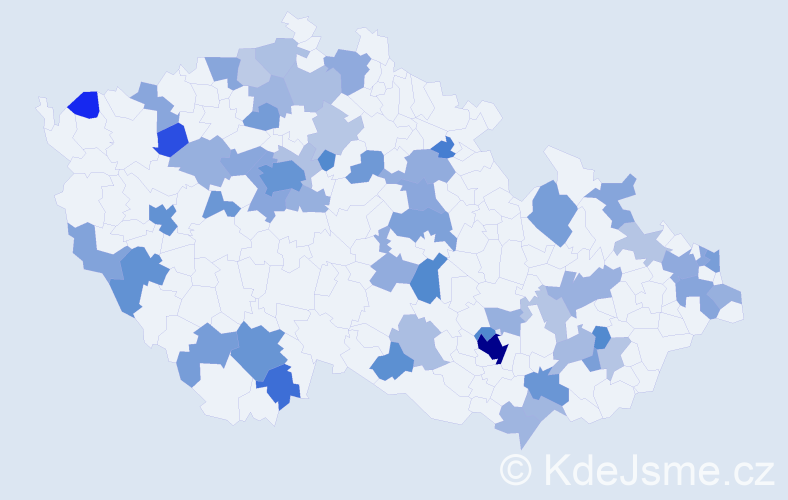 Jméno: 'Nicholas', počet výskytů 124 v celé ČR