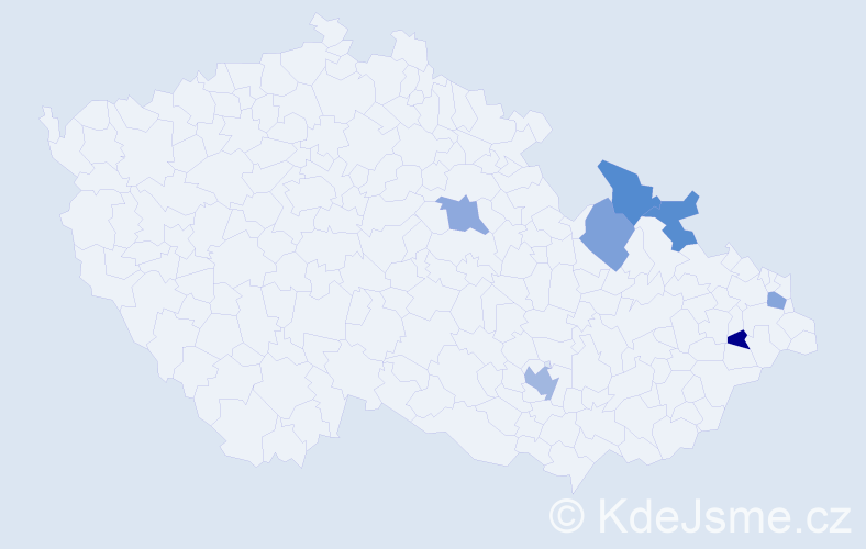 Jméno: 'Eftimia', počet výskytů 8 v celé ČR