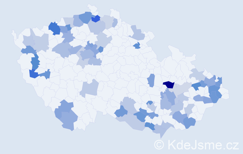 Jméno: 'Maroš', počet výskytů 104 v celé ČR