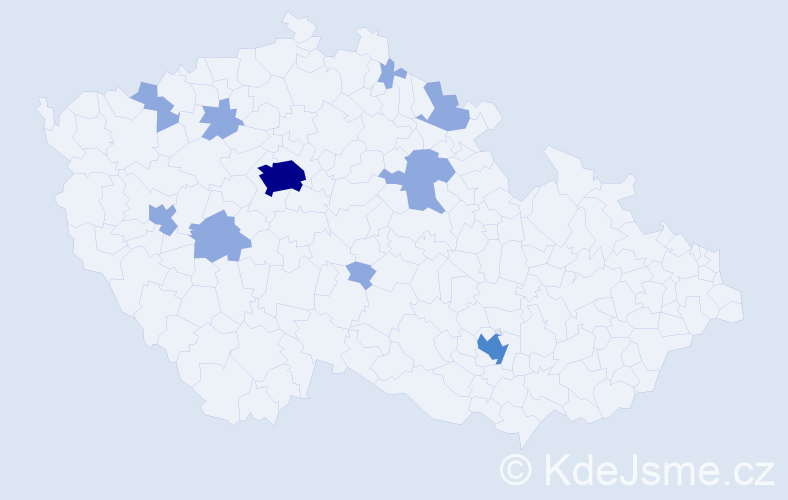 Jméno: 'Luke', počet výskytů 16 v celé ČR