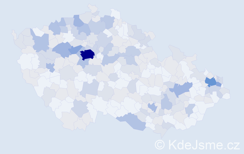 Jméno: 'Světluše', počet výskytů 440 v celé ČR