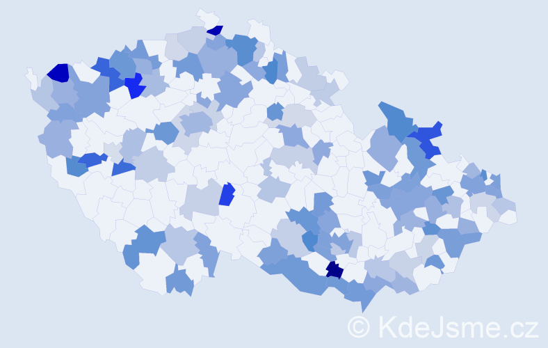 Jméno: 'Anastázia', počet výskytů 185 v celé ČR