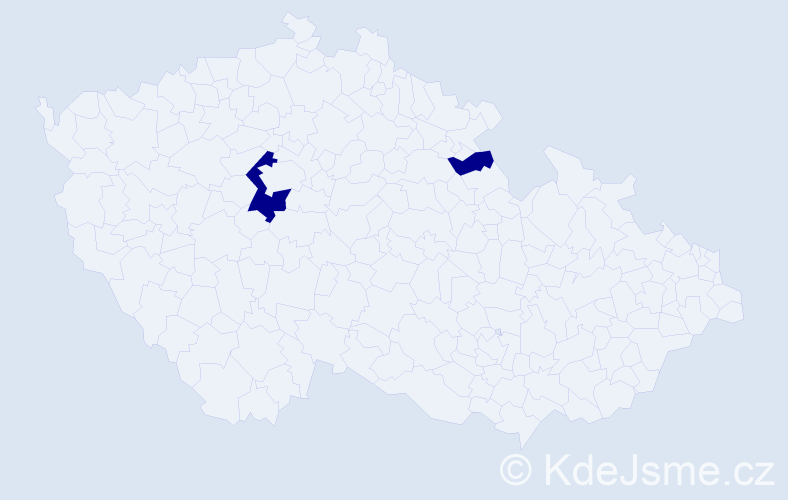 Jméno: 'Zachary Edward', počet výskytů 2 v celé ČR