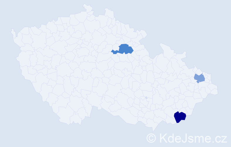 Jméno: 'Tobias Daniel', počet výskytů 3 v celé ČR